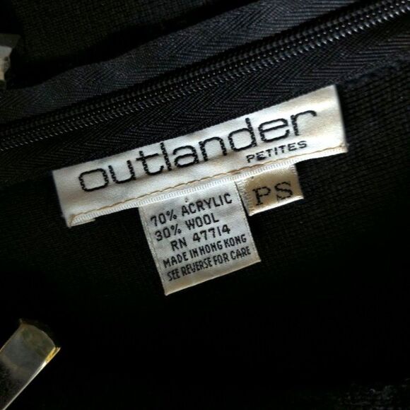 Vintage Outlander Knit Sweater Dress Wool Blend Midi Size Petite Small - Picture 8 of 9